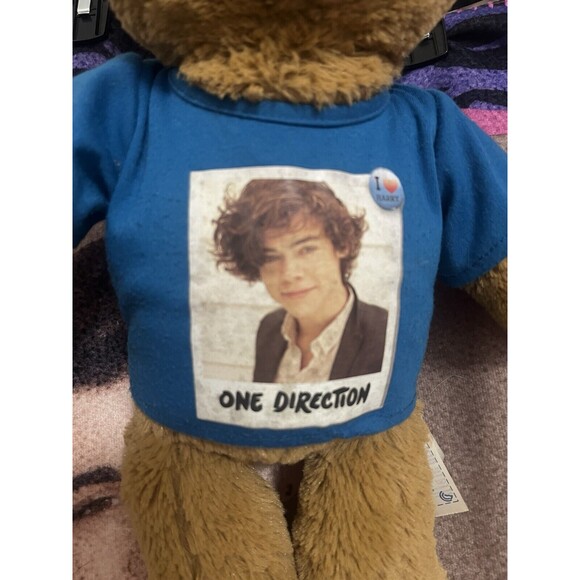 One Direction 1D Rare Soft Throw & Retired Build A Bear 1D Bear Harry Styles - Picture 6 of 15